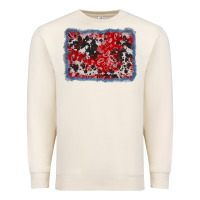 Sandshell bandana cowhide denim background Premium Sweatshirt - AdoDesignShop