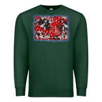 Sports Green bandana cowhide denim background Premium Sweatshirt - AdoDesignShop