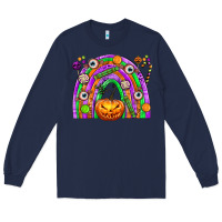 Navy Halloween Rainbow Long Sleeve Tee - texasbilliewilder