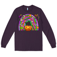 Plum Halloween Rainbow Long Sleeve Tee - texasbilliewilder