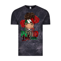 Cloud Black Proud Latina messy bun Vintage Tee - RanaPortraitStore