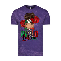 Cloud Purple Proud Latina messy bun Vintage Tee - RanaPortraitStore