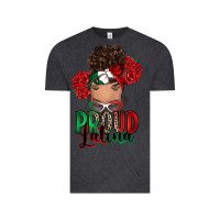 Vintage Black Proud Latina messy bun Vintage Tee - RanaPortraitStore