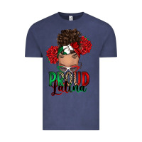 Vintage Denim Proud Latina messy bun Vintage Tee - RanaPortraitStore