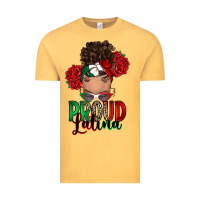 Vintage Mustard Proud Latina messy bun Vintage Tee - RanaPortraitStore