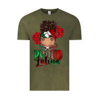 Vintage Olive Proud Latina messy bun Vintage Tee - RanaPortraitStore