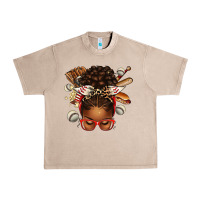 French Oak baseball afro messy bun Urban Heavy Tee - texasbilliewilder
