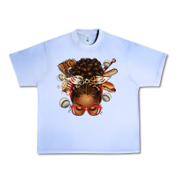 Grape Ice baseball afro messy bun Urban Heavy Tee - texasbilliewilder