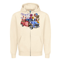Sandshell western truck fourth of july america Zipper Hoodie - FaDigitalArtStudio