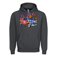 Smoke western truck fourth of july america Zipper Hoodie - FaDigitalArtStudio