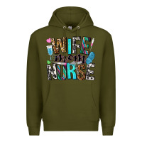 Army Green wife mom nurse Premium Hoodie - NancyCooperArtShop
