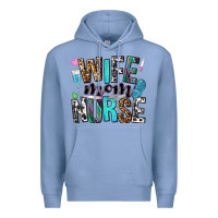 Colony Blue wife mom nurse Premium Hoodie - NancyCooperArtShop