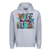 Heather Grey wife mom nurse Premium Hoodie - NancyCooperArtShop