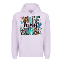 Lilac wife mom nurse Premium Hoodie - NancyCooperArtShop