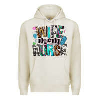 Oatmeal Heather wife mom nurse Premium Hoodie - NancyCooperArtShop