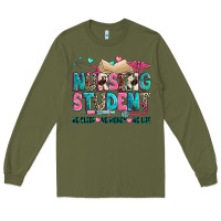 Army Green nursing student Long Sleeve Tee - Zillion Design Studio