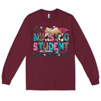 Burgundy nursing student Long Sleeve Tee - Zillion Design Studio