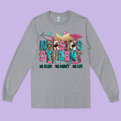 Nursing Student Long Sleeve Tee Designed By Zillion Design Studio