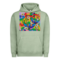 Pigment Oil Green Pride LGBTQ+ Peace Tumbler Urban Hoodie - BundleAndBundleShop