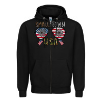 Black small town usa Zipper Hoodie - CowhideDigitalArt