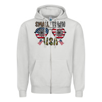 Dove Grey small town usa Zipper Hoodie - CowhideDigitalArt