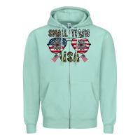 Seafoam small town usa Zipper Hoodie - CowhideDigitalArt