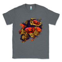 Charcoal Heather halloween pumpkin patch  2 Classic Tee - BundleAndBundleShop