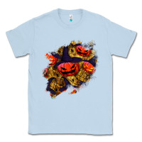 Dusty Blue halloween pumpkin patch  2 Classic Tee - BundleAndBundleShop