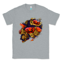 Heather Grey halloween pumpkin patch  2 Classic Tee - BundleAndBundleShop