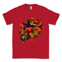 Red halloween pumpkin patch  2 Classic Tee - BundleAndBundleShop