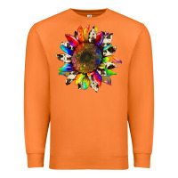 Carrot tie dye sunflower with cowhide Premium Sweatshirt - Artiststas