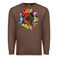 Chestnut tie dye sunflower with cowhide Premium Sweatshirt - Artiststas