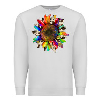 Dove Grey tie dye sunflower with cowhide Premium Sweatshirt - Artiststas