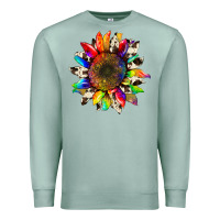 Seafoam tie dye sunflower with cowhide Premium Sweatshirt - Artiststas