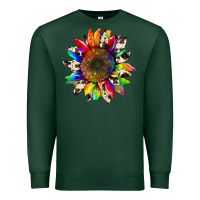 Sports Green tie dye sunflower with cowhide Premium Sweatshirt - Artiststas