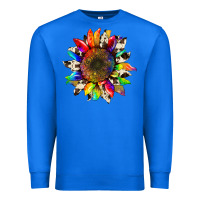 True Royal tie dye sunflower with cowhide Premium Sweatshirt - Artiststas