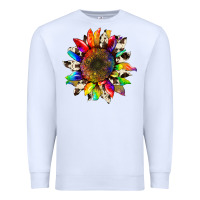 White tie dye sunflower with cowhide Premium Sweatshirt - Artiststas