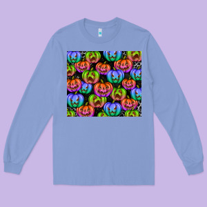 Halloween Pumpkins Long Sleeve Tee Designed By Texasbilliewilder