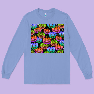 Halloween Pumpkins Long Sleeve Tee Designed By Texasbilliewilder
