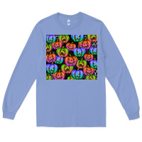 Colony Blue Halloween Pumpkins Long Sleeve Tee - texasbilliewilder