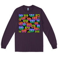 Plum Halloween Pumpkins Long Sleeve Tee - texasbilliewilder