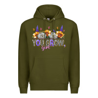 Army Green you grow girl Premium Hoodie - NancyCooperArtShop