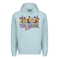 Blue Mist you grow girl Premium Hoodie - NancyCooperArtShop