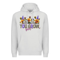Dove Grey you grow girl Premium Hoodie - NancyCooperArtShop