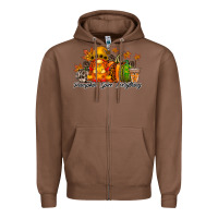 Chestnut Pumpkin Spice Everything Zipper Hoodie - RacoonDesign