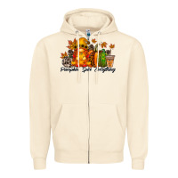 Sandshell Pumpkin Spice Everything Zipper Hoodie - RacoonDesign