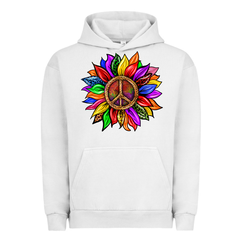 Pride Lgbtq+ Sunflower With Peace Urban Hoodie by BundleAndBundleShop | Teevron