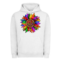 Pigment Lunar Rock Pride LGBTQ+ Sunflower With Peace Urban Hoodie - BundleAndBundleShop