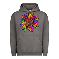 Pigment Tornado Pride LGBTQ+ Sunflower With Peace Urban Hoodie - BundleAndBundleShop