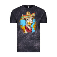 Cloud Black Sombrero Llama Vintage Tee - RanaPortraitStore